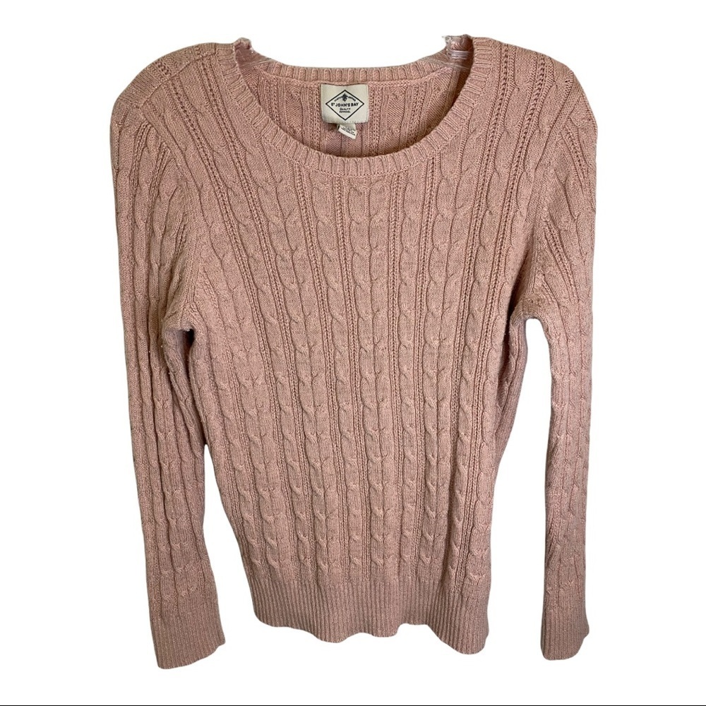 St John’s Bay Ribbed Soft Pink Sweater PM